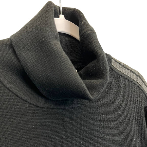 Apt. 9 Turtleneck Sweater Black Size L Long Sleeve Pima Cotton Knit Taped Sleeve - Picture 5 of 7